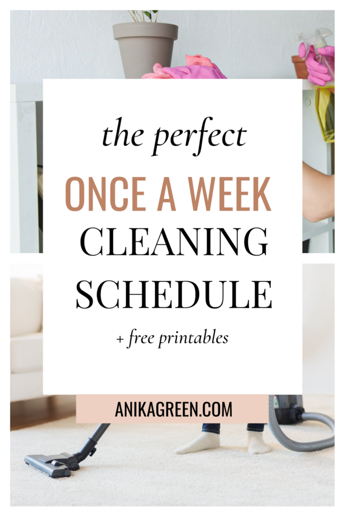 weekly cleaning schedule printable