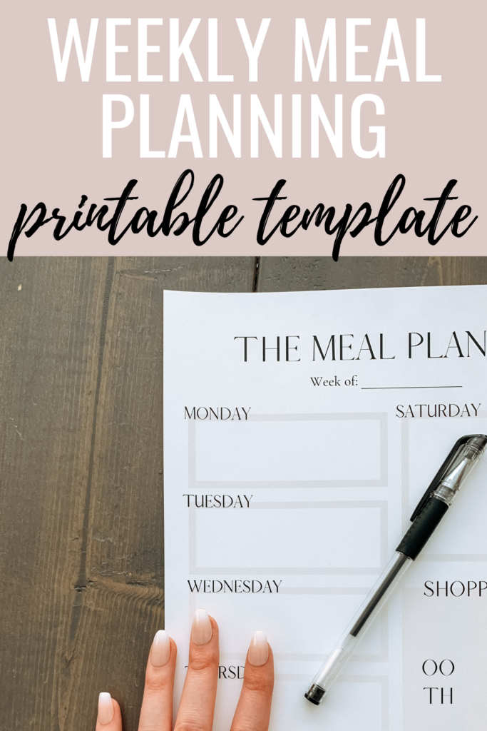 Printable Meal Planner (FREE PDF) + How to Plan Your Meals | out of the ...