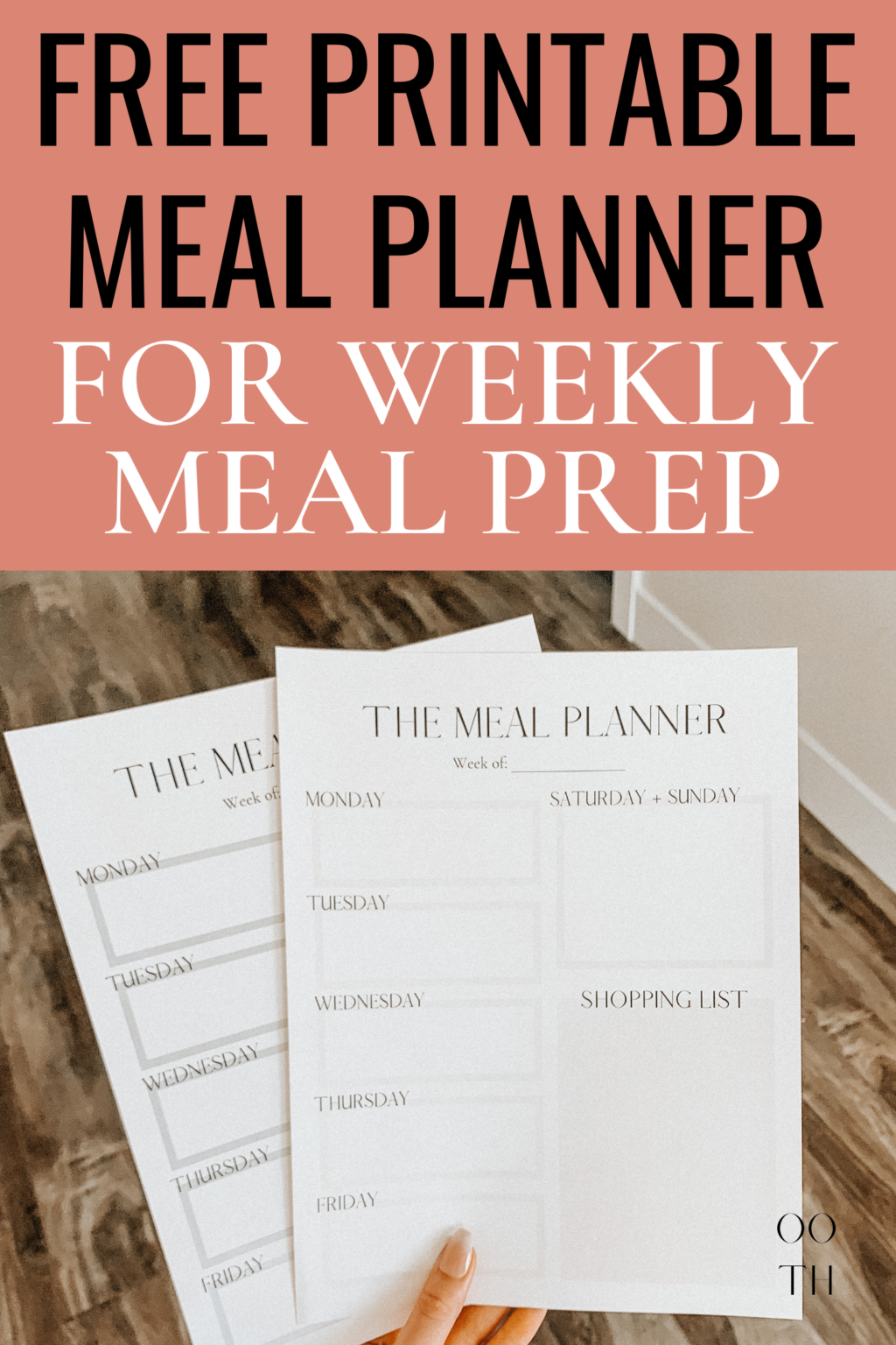 Printable Meal Planner (FREE PDF) + How to Plan Your Meals | out of the ...